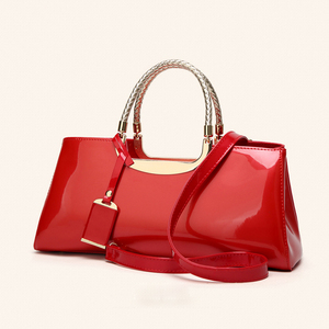 Sacs à bandoulière pour femmes de haute qualité, sacs à main classiques en cuir verni PU brillant, sacs fourre-tout de luxe pour femmes, sacs à main tendance pour femmes - Product Image 3