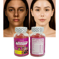 Gummies Strong Gluta Berry Premium, blanchiment de la peau, stimulant immunitaire, ingrédients entièrement biologiques, éliminateur de taches brunes, complément anti-acné