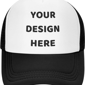 Gorra de Béisbol Negra Personalizada de 5 Paneles con Bordado a Mano, Impresión Puff, Diseño Deportivo con Puntos, Diseña Tu Propio Logotipo - Product Image 1
