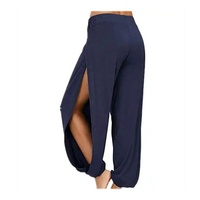 Haute fente-taille Harem-Maxi respirant en gros femmes mode décontracté coton coupe ample mode Yoga pantalon pantalon