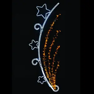 Decoratief Gezicht Decoratie Boog Led 3d Outdoor Decor 2d String Skyline Kerst Street Display Over Motief Licht