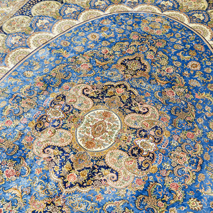 9x12ft décoratif persan turc Istanbul Tableau velours indien Vintage tapis en soie à vendre - Product Image 4
