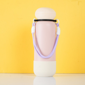 Gobelet isotherme en acier inoxydable de 25 oz, couleur tendance, bouteille d'eau portable avec couvercle et corde de transport - Product Image 2