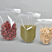 Sachet Doypack refermable de qualité alimentaire imprimé en héliogravure avec fermeture éclair, emballage plastique transparent pour noix, personnalisable