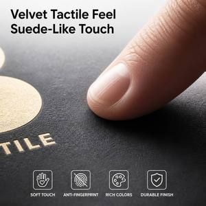 Anti-Fingerprint Scratch Resistant Black Synthetic Paperboard Soft Touch Coated for High-End Handtags Gift Boxes And <b>Book</b> Covers - Product Image 3