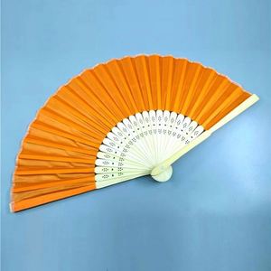 Éventails pliables personnalisés en bois avec motif floral, petits mini-éventails portables pour mariée et mariage, avec pochette, fournisseurs de cadres artisanaux - Product Image 3