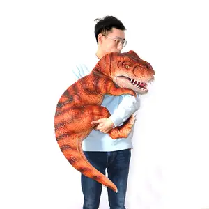 dino city factory High Quality Silicone Rubber Realistic Hand Puppet dinosaur