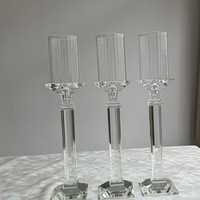 SPR Accessoires de mariage européens, bougeoirs en cristal de verre à tête unique, bougeoirs sans flamme écologiques, décoration pour la maison et l'hôtel, Pâques