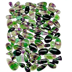 พลอยฟลูออไรต์ทรงหลังเบี้ยทรงหลวมมีรูปร่างและขนาดต่างสีรุ้ง - Product Image 1