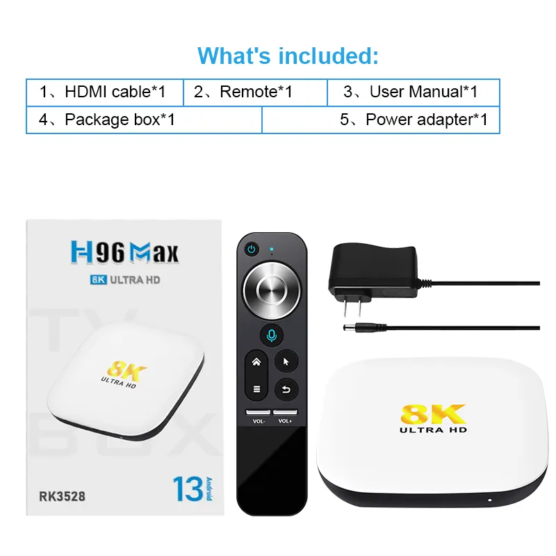 Dört çekirdekli RK3528 akış cihazı seti Ram 16gb Rom 4K 8K akıllı Android TV kutusu üst kutu TV kutusu Android 13 çift Wifi 6 BT 5.0 2gb