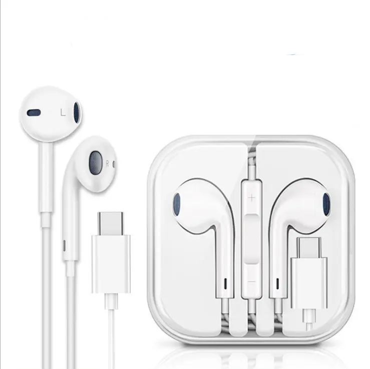 Handsfree 3.5mm Earphones für iphone 7 Input In-Ear Quality Wired Headphones Auricular Audio With Mic Type C With Headset