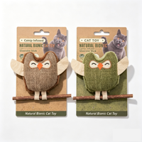 Bâtonnets à mâcher en plumes de catnip et de silvervine naturels de marque, jouets dentaires pour chats pour l'auto-entretenissement des chatons d'intérieur