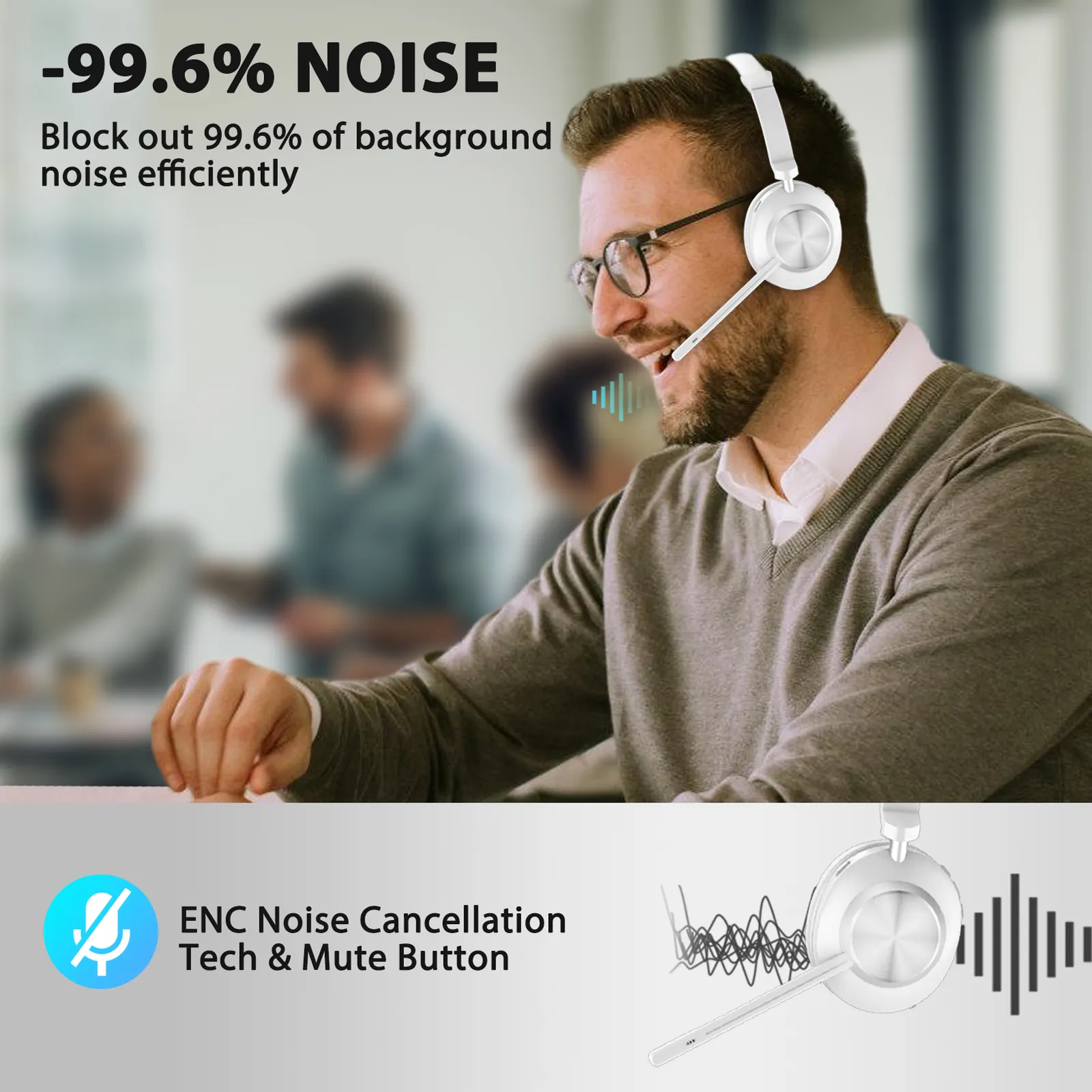 Bán Buôn ENC Không Dây Bluetooth Tiếng Ồn Hủy Bỏ Cuộc Gọi Trung Tâm Điện Thoại Tai Nghe