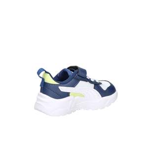 Scarpe da ginnastica Puma per bambini bianche e blu con chiusura in velcro, scarpe casual - Product Image 5