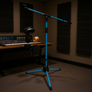 Support de micro trépied Sky Blu, bras articulé réglable en aluminium, 18-72 pouces, fixation au sol pour chant et enregistrement en studio - Product Image 2