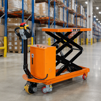Chariot élévateur à ciseaux électrique hydraulique 500 kg 1100 lbs, plateforme mobile de levage de marchandises pour entrepôt, hauteur 200 cm, chariot élévateur 2 m