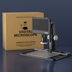 ALEEZI 318A profesyonel bakım 7 inç HD mikroskop duyarlı dokunmatik antika kimlik saat onarım yeşim oyma