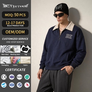 <span class=keywords><strong>Felpa</strong></span> Invernale Spessa e Calda con Zip a un Quarto e Colletto <span class=keywords><strong>Polo</strong></span>, Personalizzabile con Logo Ricamato, 400GSM, OEM - Product Image 1