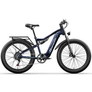 26*3,0 Электрический горный велосипед 48V 17,5 AH литиевая батарея с полной подвеской 48V 1000W Power Mtb Ebike 17,5 AH литиевая рама