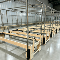 Lit de Pilates multifonctionnel réglable en érable, machine d'exercice corporel complet, avec corde de résistance, pour studio et domicile