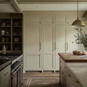 European Style Modern Modular L-Shape Kitchen <b>Cabinet</b> Set Solid Wood Door Melamine Board Marble Top High Gloss White 1 Year - Product Image 2