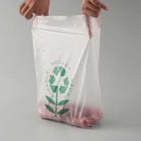 Sacs poubelle compostables à cordon pour les déchets de cuisine, sacs en plastique PLA+PBAT certifiés ASTM D6400