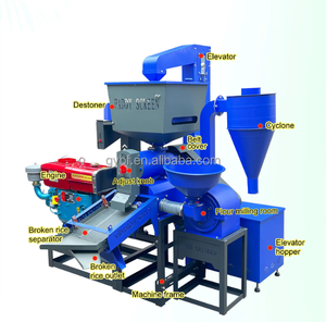 Prix des machines à décortiquer le riz / Décortiqueuse de riz / Machine combinée de décorticage du riz / Moulin à riz - Product Image 1