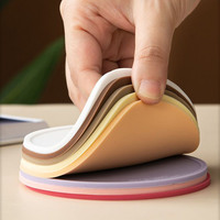 Sous-verre en silicone résistant à la chaleur, rond et antidérapant pour table