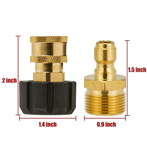Kit d'adaptateurs pour nettoyeur haute pression Stm, M22 à 1/4, connexion rapide en laiton, robuste, pour le nettoyage à l'eau froide - Product Image 2