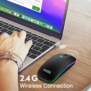 CE ROHS chế độ kép RGB đèn nền Slim Chuột phẳng Bluetooth có thể sạc lại không dây chuột máy tính - Product Image 6