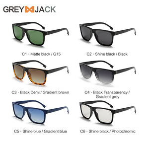 Nouvelles lunettes de soleil pour femmes TR90 K005, monture noire, verres TAC verts, protection UV400, type 3, lunettes de soleil de style sportif tendance - Product Image 2