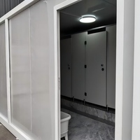 Baño Público Portátil en Contenedor de Acero de 20 pies con Diseño Desmontable, Aislamiento y Características Ignífugas para Hoteles, Gimnasios y Parques