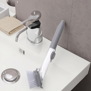 Brosse de Nettoyage Ustensiles de Cuisine Manche Long avec Distributeur Automatique de Liquide <span class=keywords><strong>pour</strong></span> <span class=keywords><strong>Vaisselle</strong></span> Évier Éponge Grattoir - Product Image 6