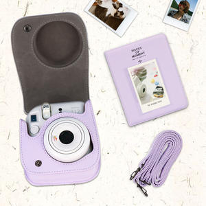 Fuji <span class=keywords><strong>Instax</strong></span> <span class=keywords><strong>Mini</strong></span> 12/11/<span class=keywords><strong>9</strong></span>/8 étui pour <span class=keywords><strong>appareil</strong></span> <span class=keywords><strong>photo</strong></span> avec album <span class=keywords><strong>photo</strong></span> sac en cuir PU avec poche et bandoulière réglable - Product Image 2