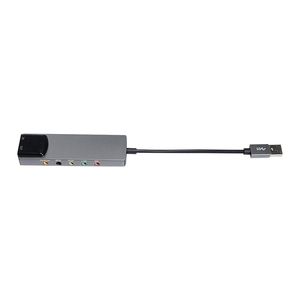 <span class=keywords><strong>Tarjeta</strong></span> <span class=keywords><strong>de</strong></span> Sonido Óptica Externa USB 6 en 1, Adaptador Convertidor <span class=keywords><strong>de</strong></span> <span class=keywords><strong>Audio</strong></span> Multifunción para Portátil, <span class=keywords><strong>Tarjeta</strong></span> <span class=keywords><strong>de</strong></span> Sonido <span class=keywords><strong>de</strong></span> Aluminio - Product Image 1