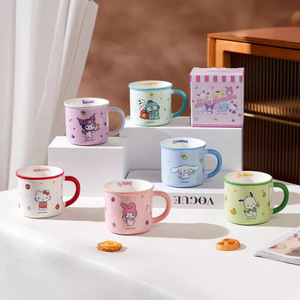 Sanrio Genuine Bone China Taza de cerámica Patrón de dibujos animados lindo Valor de color Microondas Lavavajillas Seguro Regalo de negocios para niños - Product Image 1