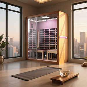 Sauna de Infrarrojos Portátil Moderna para 4 Personas, con Madera Sólida, para Dormitorio, Gimnasio, Sala de Estar, Uso en Villas, Almacén Local en EE. UU., Novedad 2026 - Product Image 1