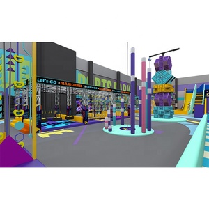 Qiaoqiao 1480SQM <span class=keywords><strong>Parque</strong></span> de Trampolines Interior Personalizado con Circuito Ninja, Sky Stepper, para Niños - Product Image 2