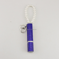 10ml Luxe Strass Parfum Vaporisateur Perle Perles Bracelet Pendentif Mini Rechargeable Bling Parfum Vaporisateur Bouteilles Porte-clés