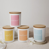 Ensemble cadeau de bougies parfumées en cire de soja personnalisées AIKUN, porte-bougie en céramique pour la décoration de la maison