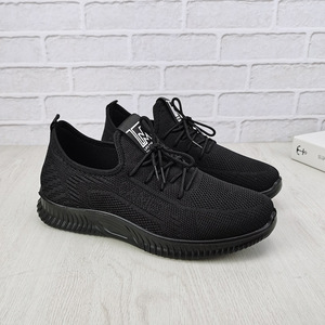 Chaussures de sport légères pour femme, en maille respirante, avec lacets, semelle en PU souple, noires, pas chères, pour la course à pied, la marche et la salle de sport - Product Image 6