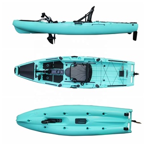 Kayak à pédales rotomoulé pour la pêche, canoë, kayak individuel en plastique rigide, 10,5 pieds, PE, canoa personnalisé, <span class=keywords><strong>kano</strong></span>, kayak à pédales de 10 pieds - Product Image 4