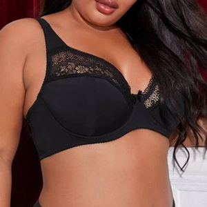 Ladymate ODM/OEM Sujetador De Encaje Para Mujer Sujetador De Encaje Copa Completa Ultrafino No Acolchado Cobertura Completa Sujetador De Talla Grande - Product Image 3