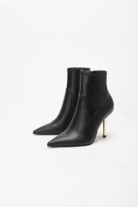 Botines de Tacón de Aguja con Punta Fina para <span class=keywords><strong>Mujer</strong></span>, en Piel Sintética Blanca con Cremallera Lateral, Zapatos Ajustados para Boda y Fiesta - Product Image 2
