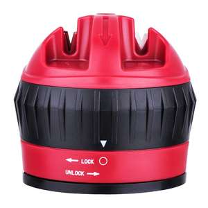 Aiguiseur de couteaux manuel Yuyao, lames en acier tungstène multi-grains, outil de cuisine compact avec base à ventouse - Product Image 2