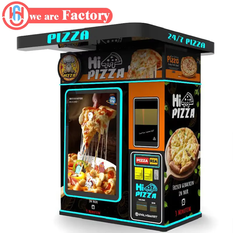 완전히 자동화된 반란 피자 자동 판매기는 온라인 통제로 봅니다 유럽 공급자 피자 오두막 자동 판매기