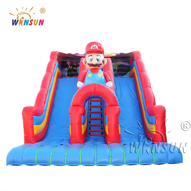 Neues Design kommerzielle Rutsche zum Verkauf Mario Trampolin Rutsche super aufblasbare Rutschen