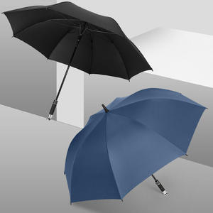 Fabricante al por mayor paraguas de golf de lujo personalizado de 27 pulgadas grande a prueba de viento estilo recto diseño clásico logotipo de marca impresiones - Product Image 1