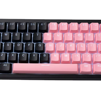 Clavier de jeu compact 65% 68 touches, marron chic, Hot Swap, 3 broches 5 broches, sans fil, rétroéclairage RGB pour ordinateur