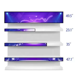 Умный розничный магазин, цифровой экран полки 38,5 дюйма, ЖК-дисплей для полки, стрейч-бар, рекламный дисплей для цены, ультра широкий экран